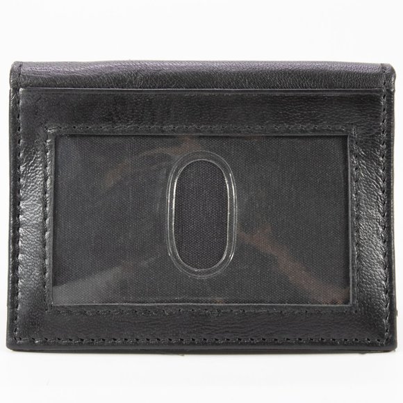 Real Genuine Leather Men's Bifold Credit Card Case, ID Holder - Picture 4 of 8